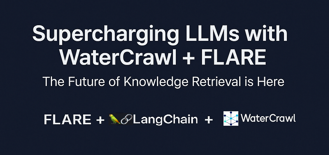 🔍 Supercharging LLMs with WaterCrawl + FLARE: The Future of Knowledge Retrieval is Here